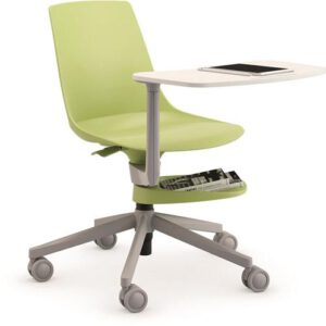 S110 SW-TL - Verrijdbare, multi inzetbare schoolstoel met kunststof zitschaal en schrijftafeltje - PMS Projectinrichting