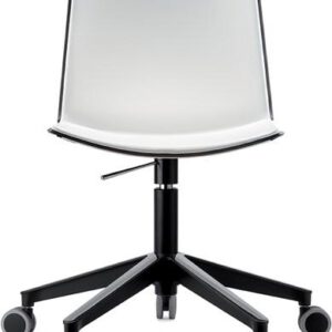 Tweet 891 - strak vormgegeven moderne kunststof bureaustoel met 2-kleurige zitschaal - PMS Projectinrichting