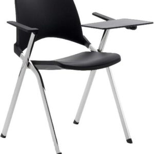 Zwarte AC140 schrijftafeltje voor stapelbare stoelen serie 140, voor rechtshandigen van FP Collection