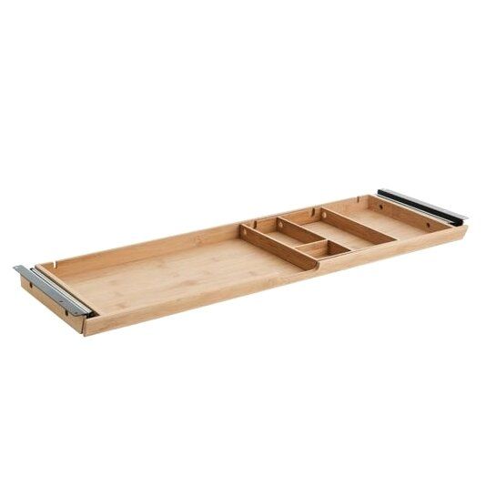 Bamboo Pen tray large, natural top coat, met insert (785x243x39 mm (BxDxH)) - PMS Projectinrichting