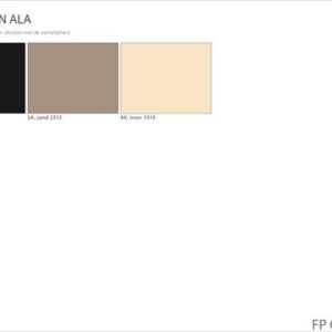 Kleur opties van de Ala Sledeframe kuipstoel met armleggers en sledeframe van FP Collection