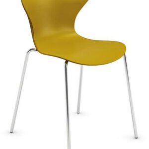 Boo 4 poot stoel - kunststof vlinderstoel op vierpoot frame, stapelbaar - PMS Projectinrichting