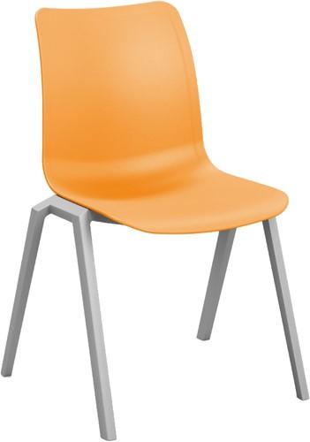 Celis - geheel kunststof stapelbare kantine stoel in diverse sprekende kleuren - PMS Projectinrichting