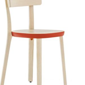 Folk 2930 - Vriendelijk en compacte houten stoel met aluminium rand om de zitting - PMS Projectinrichting