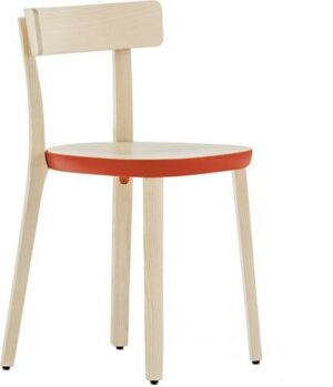 Folk 2930 - Vriendelijk en compacte houten stoel met aluminium rand om de zitting - PMS Projectinrichting