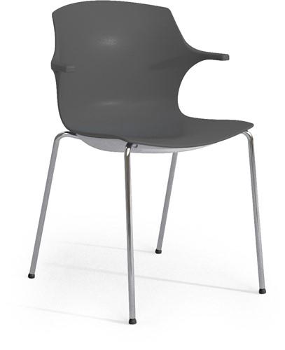 Frill - kunststof kantine stoel met armleggers - PMS Projectinrichting