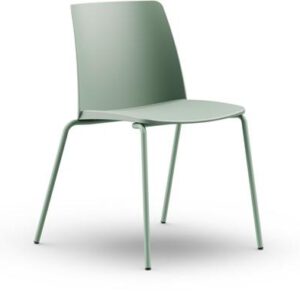 Grazie 4 poot - Kunststof stoel met frame in de kleur van de zitschaal - PMS Projectinrichting