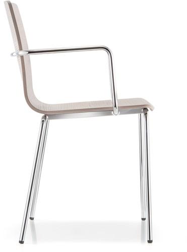 Inga 5614 - houten stoel met armleggers - PMS Projectinrichting