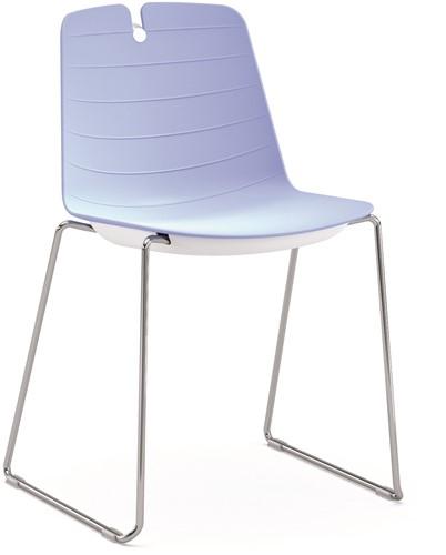Iris SL - kunststof school / kantine stoel met sledeframe - PMS Projectinrichting