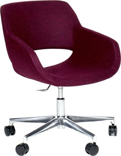 Jolie 4502/2 - Bureaustoel met rondom gestoffeerde zitschaal - PMS Projectinrichting