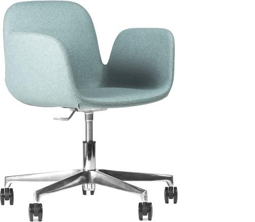 Lady-K 3602/2 - gestoffeerde verrijdbare bureaustoel in hoogte verstelbaar - PMS Projectinrichting