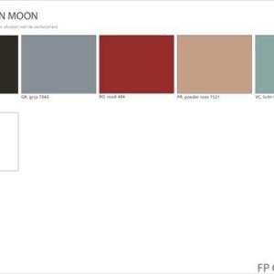 Opties van de Moon SL kantinestoelen op sledeframe van FP Collection