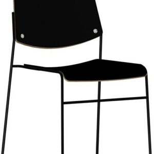 Volledig zwarte stoel uit de Pause collectie van Magnus Olesen