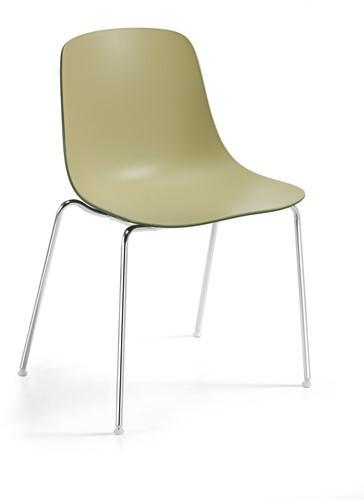 Pure Loop Binuance - kunststof stoel met 2-kleurige zitschaal - PMS Projectinrichting