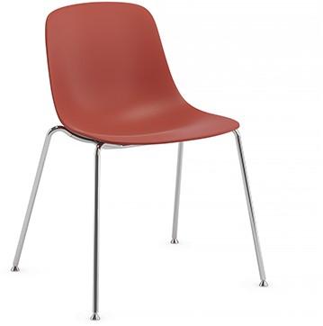 Pure Loop Mono - vierpoot stoel met een soft touch kunststof zitschaal - PMS Projectinrichting
