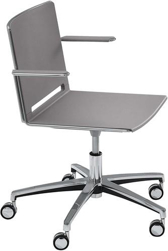 Qliq A659 - in hoogte verstelbare kunststof bureaustoel met armleggers en wielen - PMS Projectinrichting