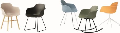 Sicla front SL - sledeframe stoel, kunststof kuip, binnenzijde volledig gestoffeerd - PMS Projectinrichting