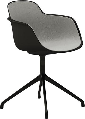 Sicla front SP - spiderframe stoel, kunststof kuip, binnenzijde volledig gestoffeerd - PMS Projectinrichting