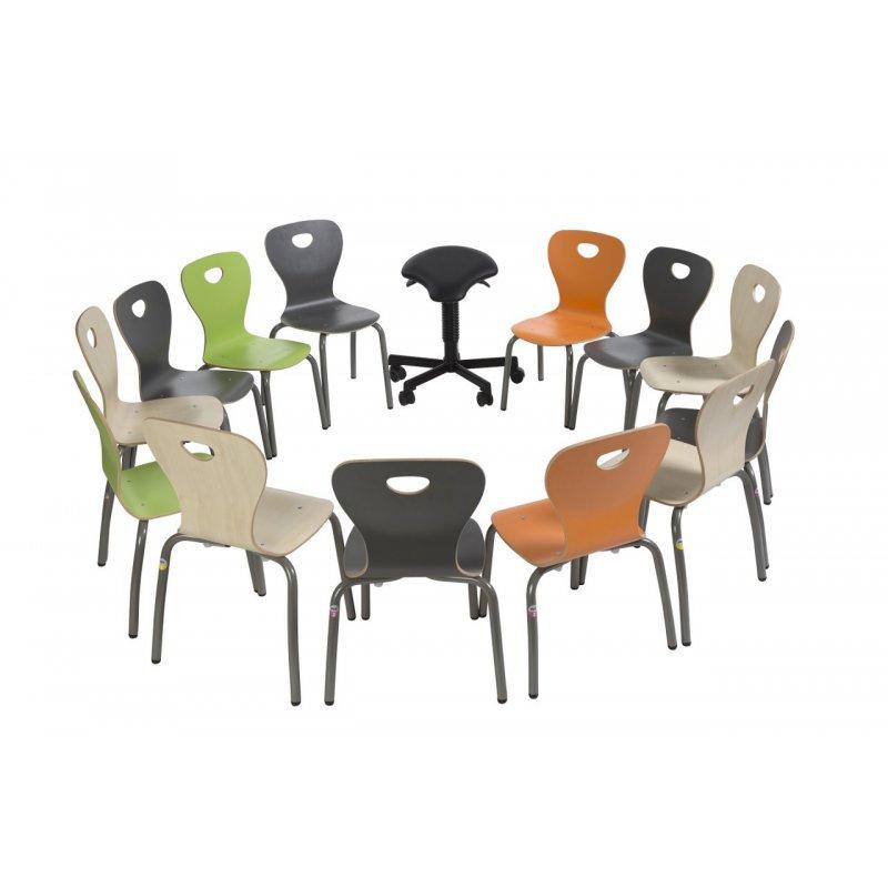 Stapelbare stoel QuattroSwing klein 4-pootmodel - PMS Projectinrichting