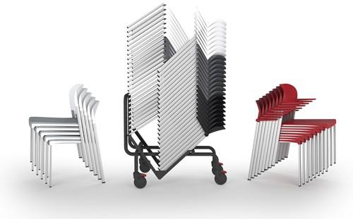Staq A750 - multifunctionele stoel met armleggers, goed stapelbaar - PMS Projectinrichting