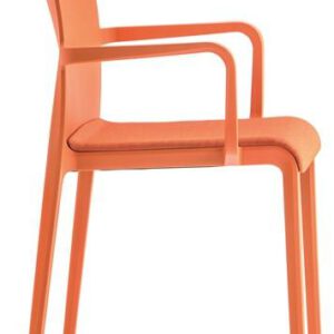 Volt 674 - geheel kunststof kantine / outdoor stoel met hoge rug en doorlopende armleggers - PMS Projectinrichting