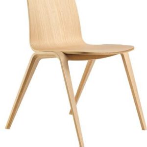 Woodstock met dichte rug - geheel houten en verticaal stapelbare stoel - PMS Projectinrichting