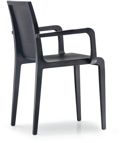 Young 425 - geheel houten design stoel met armleggers - PMS Projectinrichting