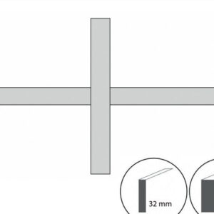 Akoestiek X-opstelling (hoogte 120 cm) - bureau ombouw/akoestisch scheidingswand - PMS Projectinrichting