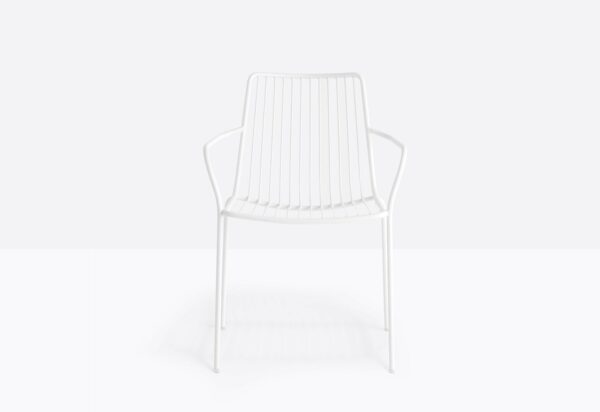 Nolita 3656 - stalen terrasstoel, kantine stoel met armleggers, hoge rug - PMS Projectinrichting