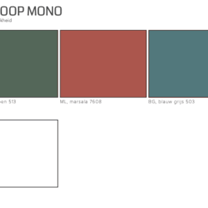 Verschillende kleuren waarin de Pure Loop Mono bureaustoel van FP Collection beschikbaar is