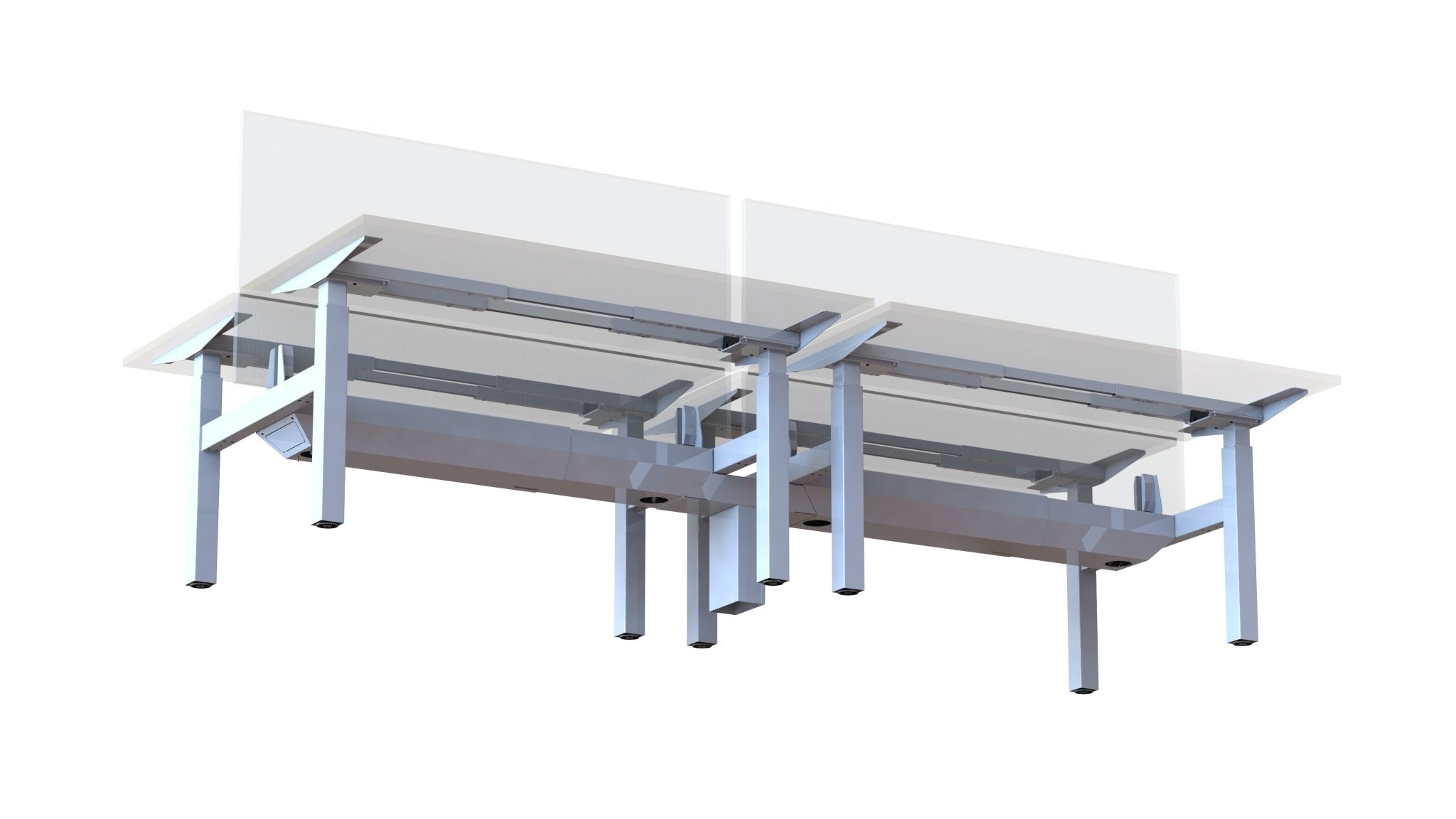 Steelforce Pro 370 SLS Bench - Dubbel Zit Sta Bureau - PMS Projectinrichting
