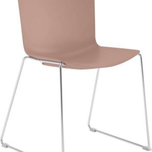 Roze Peyo SL kunststof sledeframe stoel met een speelse uitstraling van FP Collection