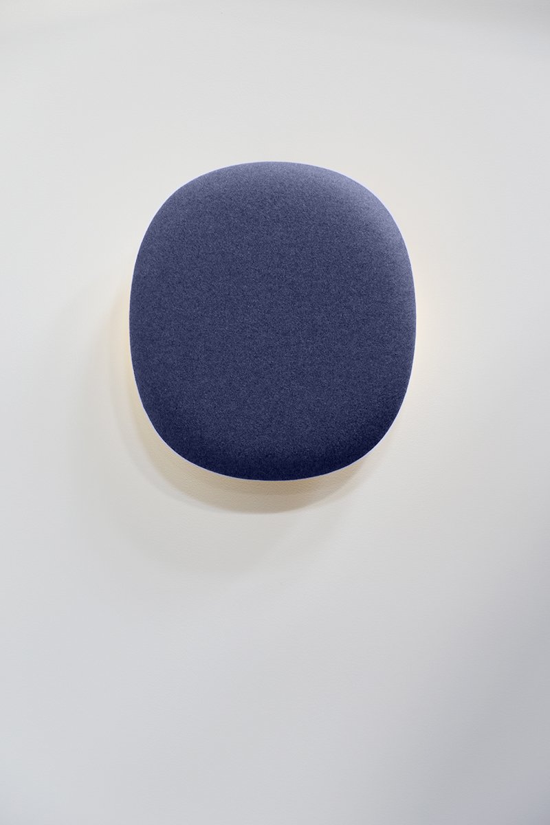 Blauw akoestisch wandpaneel uit de Blossom collectie van Bogaerts Label