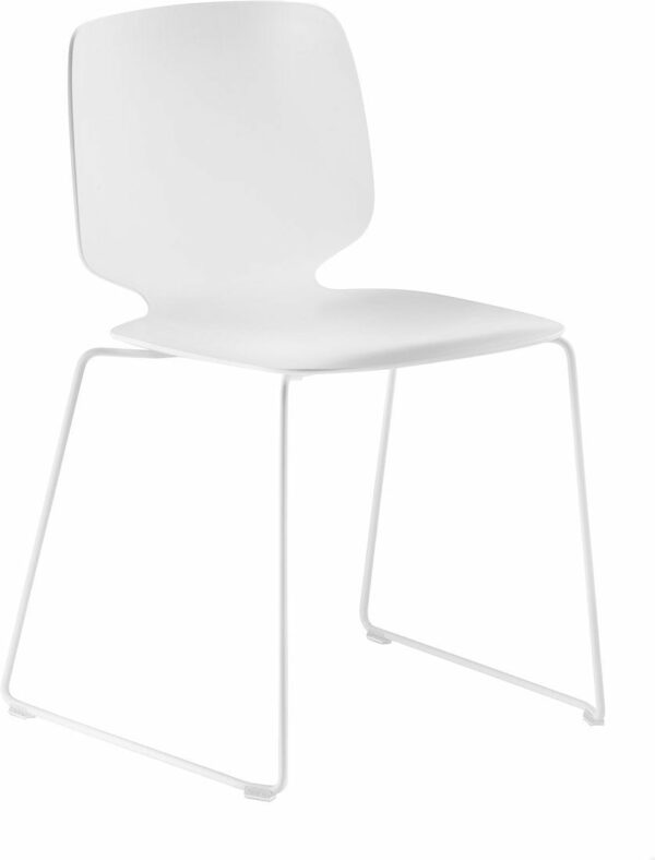 Witte BABILA 2740 sledeframe stoel van Pedrali