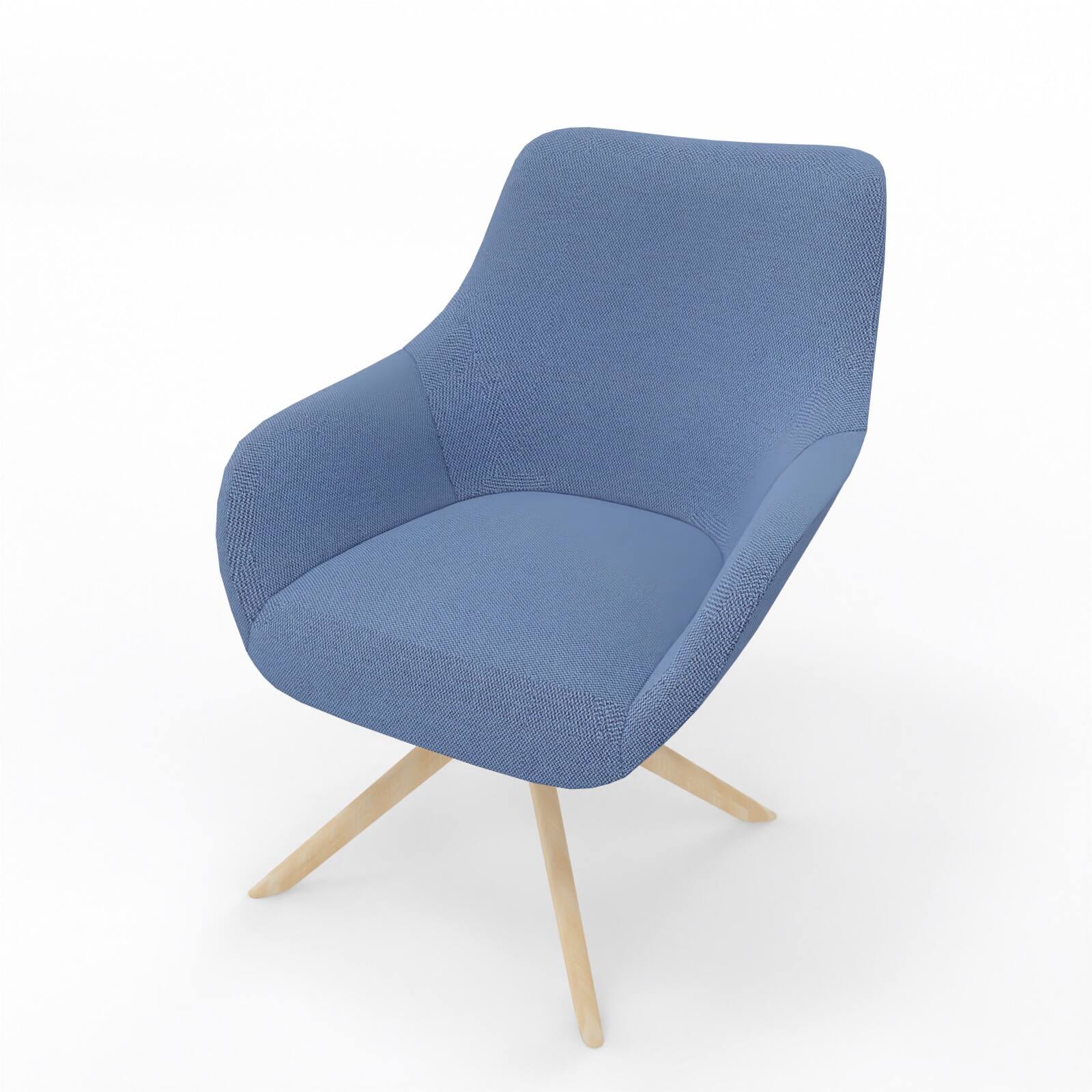 Blauwe Lamy Lounge fauteuil van Markant Office